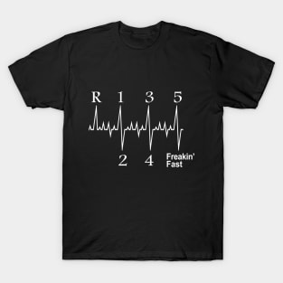 Heart Beat Shit Design Freakin' Fast W T-Shirt